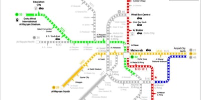 Метрото на Катар на картата