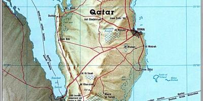 Карта на Катар на пътя 