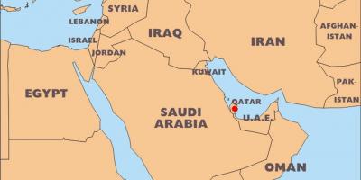 Катар държава на картата на света